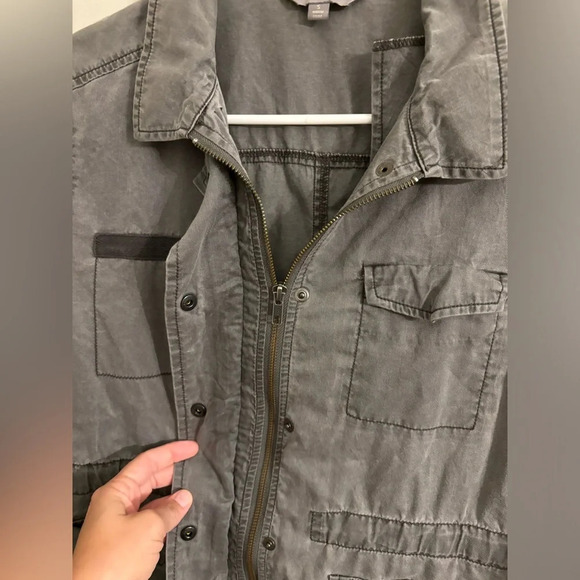 Rubbish Utility Army Jacket Gray Womens Size Small Cargo Military Pockets - Picture 4 of 6